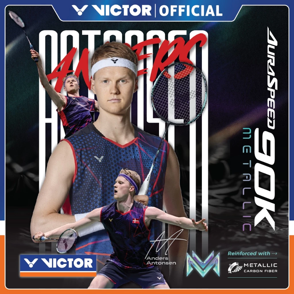 Raket Badminton Victor Auraspeed 90K Metallic
